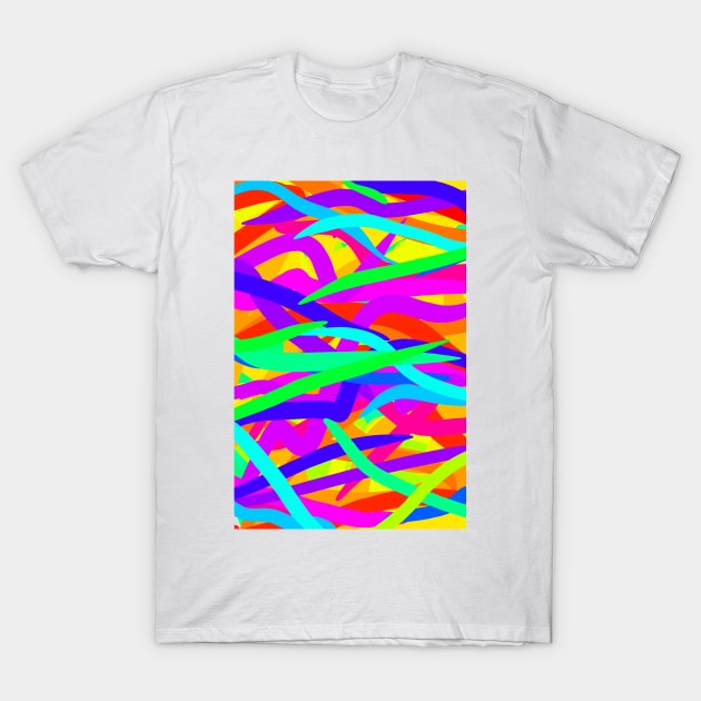 Colourful Wavy Lines Colorful Wave T-Shirt by XTUnknown
